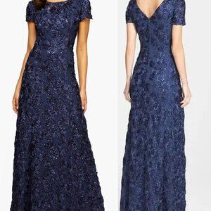 Alex Evenings Rosette A-Line Gown Size 8-NWT-DISPLAY DRESS